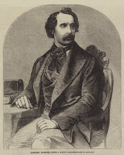 Charles Dickens (gravyr) av English School