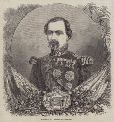 Karl III, Prins av Monaco (gravyr) av English School