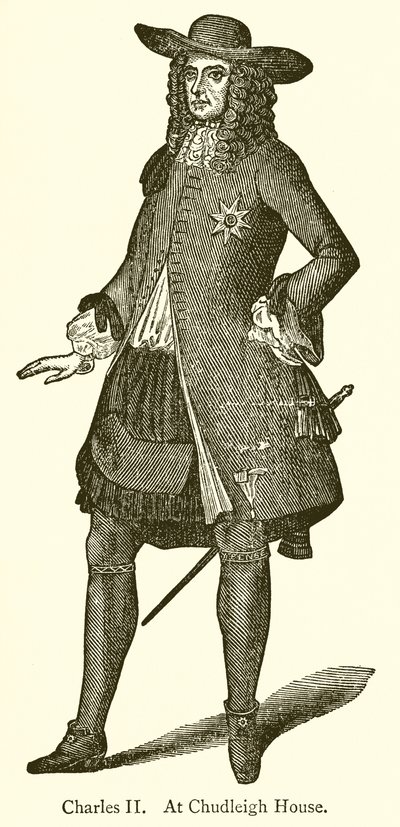 Karl II. På Chudleigh House av English School
