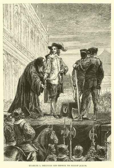 Charles I överlämnar sin George till biskop Juxon av English School