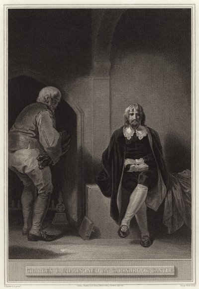 Charles I fängslad i Carisbrook Castle av English School