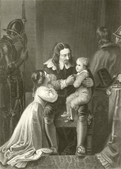 Charles I tar avsked från sina barn av English School