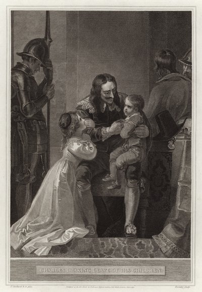 Charles I tar avsked från sina barn av English School