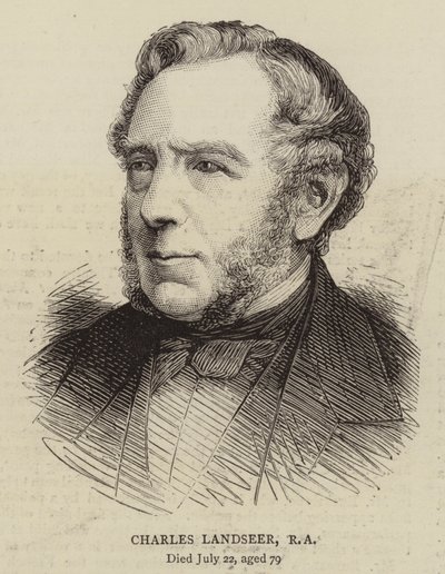 Charles Landseer, RA (gravyr) av English School