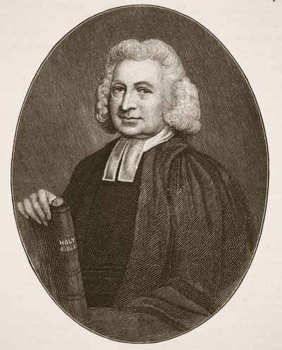 Charles Wesley, illustration från The Church of England: A History for the People av H.D.M. Spence-Jones, pub. ca 1910 (sepiafoto) av English School