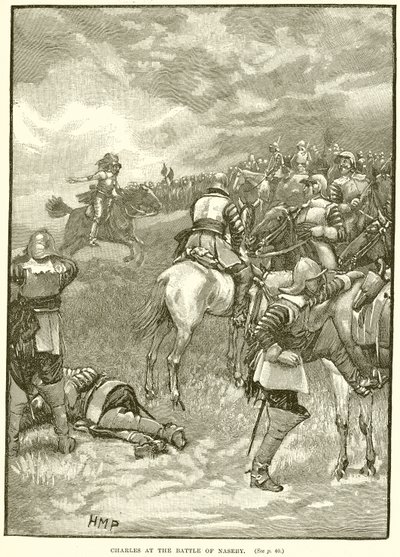 Charles i slaget vid Naseby av English School