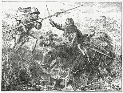 Karl den djärve, hertig av Bourgogne, vid slaget vid Nancy, 5 januari 1477, 1882 av English School