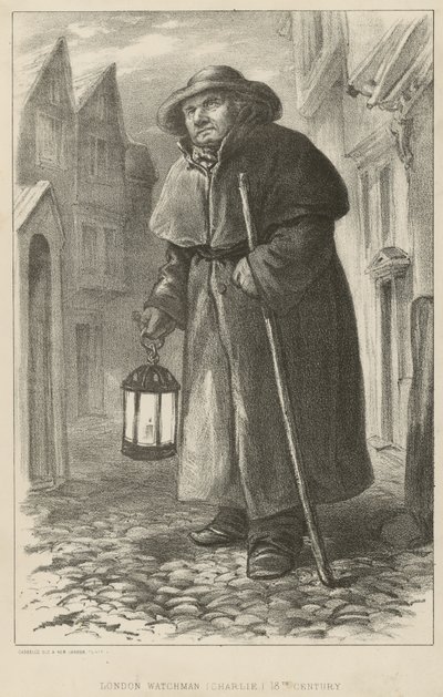 Charlie en London Watchman på 1700-talet av English School