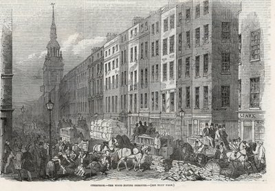 Cheapside - träbeläggningen borttagen av English School