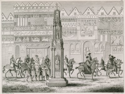 Cheapside Cross, som det såg ut år 1547 av English School