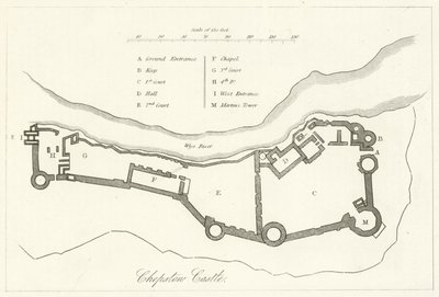 Chepstow Castle (gravyr) av English School