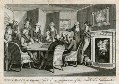 Schackmatch i Parsloes, 23 februari 1794, i närvaro av den turkiska ambassadören av English School