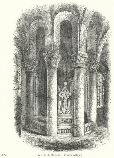 Chevet, St Menoux (gravyr) av English School
