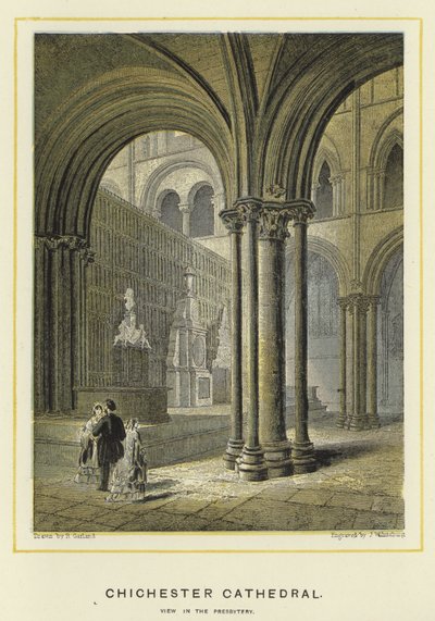 Chichester Cathedral, utsikt i prästgården av English School