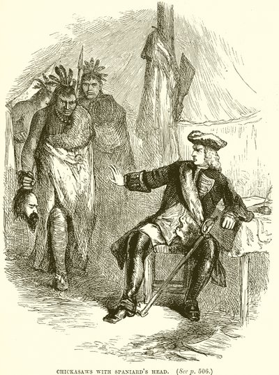 Chickasaws med spanjorernas huvud av English School