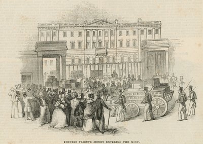 Kinesiska hyllningspengar går in i Royal Mint, London av English School