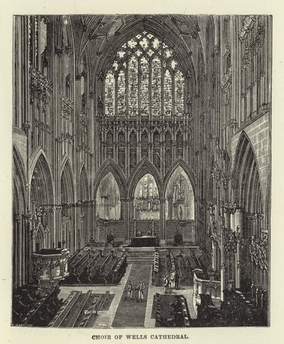 Kör av Wells Cathedral av English School