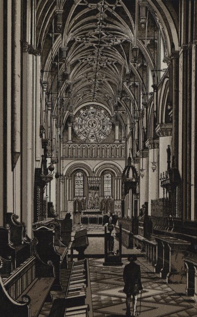 Christ Church Cathedral, Oxford (litho) av English School