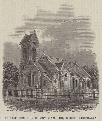 Christ Church, Mount Gambier, South Australia (gravyr) av English School