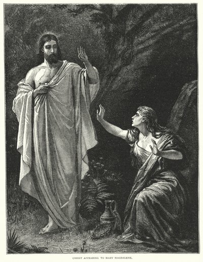 Kristus visar sig för Maria Magdalena (gravyr) av English School