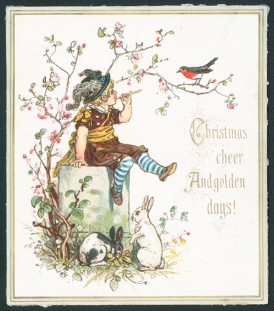 Julglädje och gyllene dagar - julhälsningskort av English School