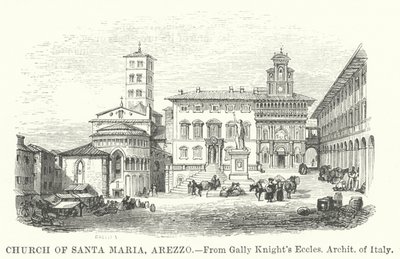 Kyrkan Santa Maria, Arezzo (gravyr) av English School