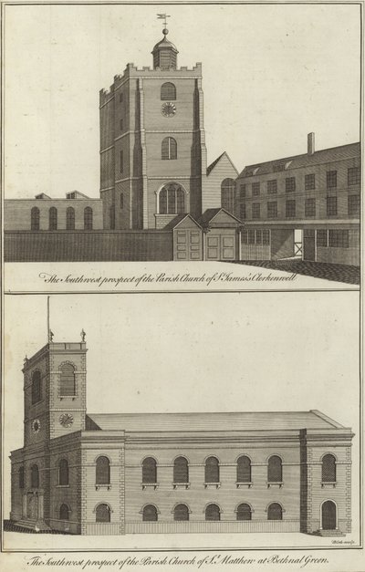 Church of St James, Clerkenwell och Church of St Matthew, Bethnal Green av English School