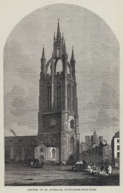 Church of St Nicholas, Newcastle-upon-Tyne (gravyr) av English School