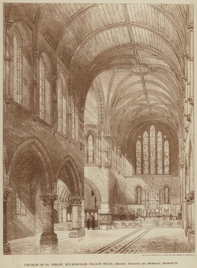Church of St Philip, Buckingham Palace Road (gravyr) av English School