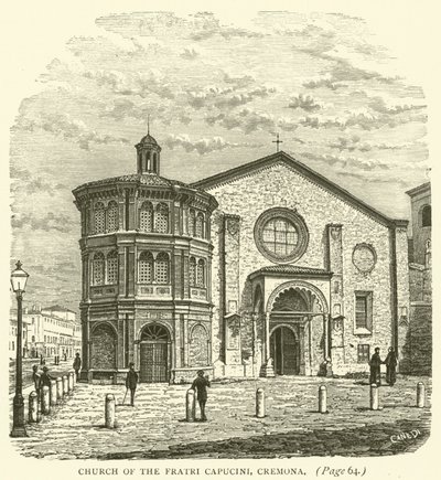 Kyrkan Fratri Capucini, Cremona (gravyr) av English School