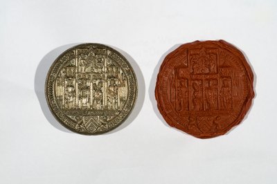 Cirkulär sigill med New College vapen (silver) av English School