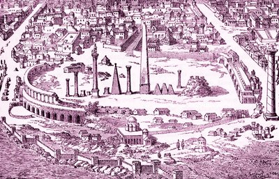 Circus and Hippodrome of Christian Constantinople, illustration av "Imperium Orientale", för "Cassell