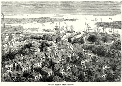 Staden Boston, Massachusetts (gravyr) av English School