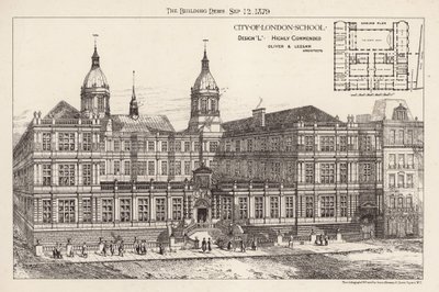 City of London School; mycket berömd design av English School