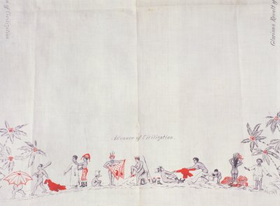 Civilization of Fiji, 1879 (tryck på bomull) av English School