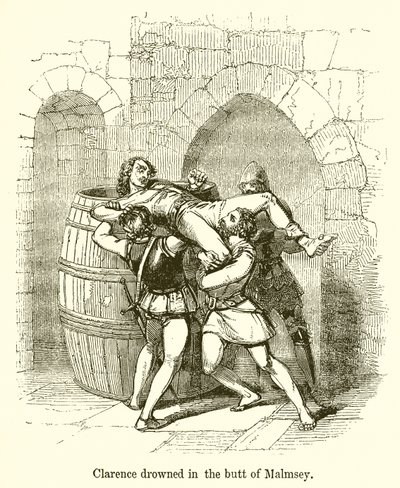 Clarence drunknade i Butt of Malmsey av English School