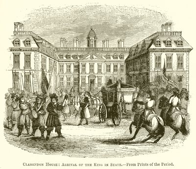 Clarendon House: Ankomst av kungen i staten av English School