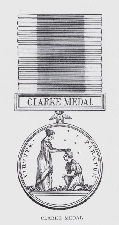 Clarke-medalj (litho) av English School