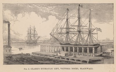 Clarks hydraullyft, Victoria Docks, Blackwall av English School