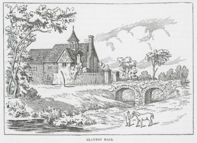 Clayton Hall (litografi) av English School