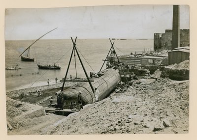 Cleopatras Needle, som transporteras från Alexandria av English School