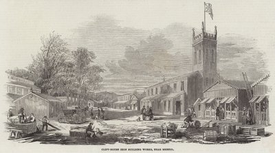 Clift-House Iron Building Works, nära Bristol (gravyr) av English School