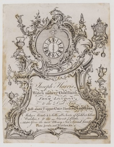 Clock and Watch Makers, Joseph Harris, byteskort av English School