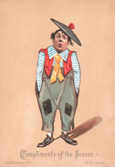Clown, julkort av English School