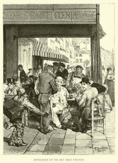 Kafé på Riva Degli Schiavoni av English School