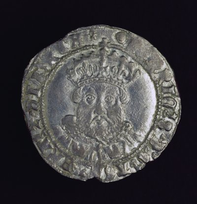 Mynt som bär huvudet av Henry VIII (silver) av English School