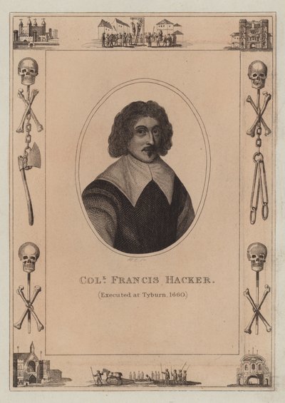 Överste Francis Hacker, avrättad i Tyburn, 1660 av English School