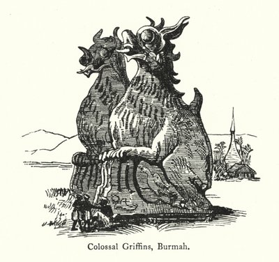 Colossal Griffins, Burmah (gravyr) av English School