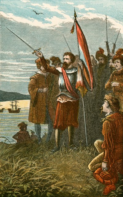Columbus anamiliki San Salvador kwa Uhispaniaswed av English School