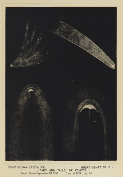 Comet of 1744 (Cheseauxs), Great Comet of 1811, Heads and Tails of Comets, Donatis Comet, 29 september 1858, Comet of 2 July 1861 av English School